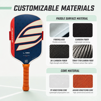 Paleta de Pickleball con Logotipo Personalizado, Generación 5, Fibra de Carbono T700, Núcleo de Espuma EPP de 16 mm, OEM, Venta al por Mayor, MOQ Bajo, Muestra Rápida, Directo de Fábrica, a Granel