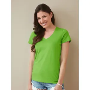 Camiseta clásica con cuello en V, merchandising personalizado - Product Image 1