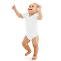 באיכות גבוהה הנמכר ביותר תינוק סרבל תינוקות סיטונאי קצר שרוול ריק בגד גוף תינוק 100% כותנה תינוק לבן סרבל תינוקות