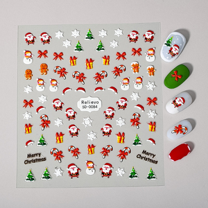 Nouvelles Décorations d'<span class=keywords><strong>Ongles</strong></span> de Noël DIY, Autocollants Stéréo 5D en Relief, Décalcomanies <span class=keywords><strong>pour</strong></span> <span class=keywords><strong>Faux</strong></span> <span class=keywords><strong>Ongles</strong></span> et Décoration des Doigts - Product Image 5