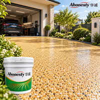 Revêtement de surface en galets acryliques, finition pierre flexible liée à la résine, application au truelle liquide pour balcon, toit, sol, mur
