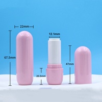 Tube de rouge à lèvres coloré en forme de capsule 3,5g, conteneur vide pour baume à lèvres, emballage portable de gloss cosmétique pour voyage