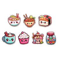 Wholesale Simulation Food Instant Noodle Bowl Acrylic Beads Perforated Focal Beads for Beaded Pen Bag Pendant Handcraft Supplies