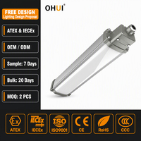 Éclairage linéaire LED antidéflagrant IP68 ATEX IECEx Ex Eb Mb IIC T6 Gb Zone 1 2 21 22 pour zones dangereuses, éclairage industriel OEM ODM