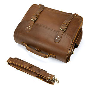 Sac à main en cuir Crazy Horse Andong pour homme, rétro, 14 pouces, sacoche en cuir de vachette, sac bandoulière, sac de voyage - Product Image 4