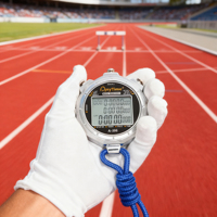 Chronomètre sportif professionnel numérique étanche avec rétroéclairage LCD, grande mémoire de 300 tours, calendrier, chronographe, entraînement, arbitrage