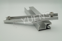 Kit de montage de panneaux solaires pour station d'énergie photovoltaïque Yuens OEM Factory, système de fixation sur toit, structure de rail en aluminium