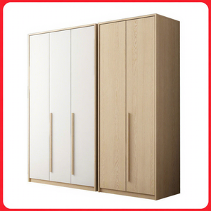 Hinged Door Wardrobe With Two Storage Drawers And 45 Degree Angled Handles For <b>Bedroom</b> Use - Product Image 4