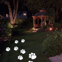 Empreinte d'animal Lampes solaires Outdoor led paw print Lawn String Garden lightchain