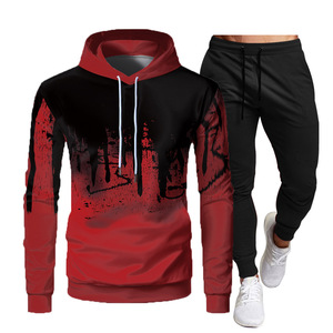 ชุดเซ็ทลำลองแขนยาวแฟชั่นสุดฮิต เสื้อฮู้ดดี้และกางเกงจ็อกเกอร์ <span class=keywords><strong>2</strong></span> ชิ้น ลายพิมพ์ <span class=keywords><strong>3</strong></span> มิติ สำหรับผู้ชายและผู้หญิง - Product Image 3
