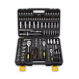 61 Piece Home Tool Kit <span class=keywords><strong>Set</strong></span> tự động sửa chữa cơ khí công cụ Kit OEM hỗ trợ trường hợp kim loại tay wrenches Ô Tô Công cụ thiết lập - Product Image 3