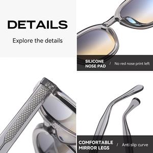 Lunettes de soleil carrées polarisées UV400 Sunray Color Filter 2025, lunettes de soleil de créateur pour femmes, lunettes de soleil rétro pour hommes, lunettes de soleil vintage épaisses - Product Image 3