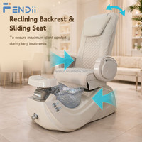 Fauteuil de manucure et pédicure électrique professionnel inclinable pour salon de manucure