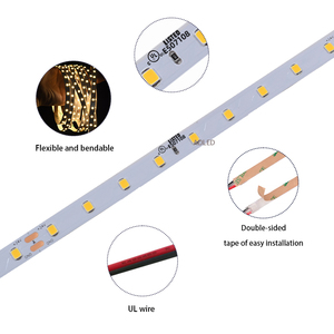 Đèn <span class=keywords><strong>LED</strong></span> dải siêu sáng chống nước 200lm/W 8mm ngoài trời màu trắng ấm tốt nhất 24V - Product Image 3