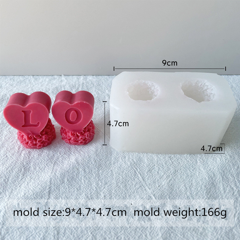 Lettera cuore a 2 fori LO bianca