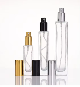 Vente en gros Bouteille de parfum en verre rectangulaire mince de 30ml 50ml 100ml vide carré transparent - Product Image 2