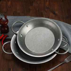 Marmite rétro pour fruits de mer en acier inoxydable, plat de cuisson espagnol pour fruits de mer, plaque à steak antiadhésive à fond plat, fourneau de chauffage - Product Image 6