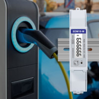 Medidor de Energía Monofásico Eastron SDM18-M con Certificación MID, 100A, Riel DIN, RS485 Modbus, Bidireccional, para Cargador de Vehículos Eléctricos y Paneles Solares, Medidor Inteligente de kWh
