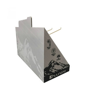 Custom Eco-Friendly Foldable PDQ Cardboard Display Modern Ready Countertop <strong>Hook</strong> Counter <strong>Shelf</strong> for Detail Made Recyclable - Product Image 3