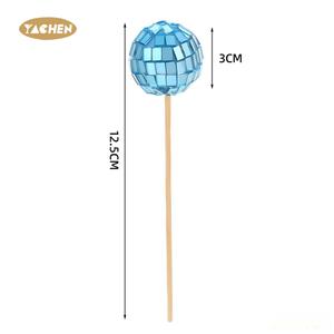 Yachen Disco <span class=keywords><strong>cupcake</strong></span> toppers sinh nhật <span class=keywords><strong>Topper</strong></span> Retro trang trí bánh sáng bóng nhiều màu mini Disco bóng toppers cho nguồn cung cấp bên - Product Image 6