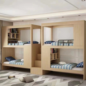 Giường du lịch gỗ nguyên khối thiết kế hiện đại dành cho nhà nghỉ, căn hộ, ký túc xá sinh viên hoặc phòng ngủ - Product Image 3