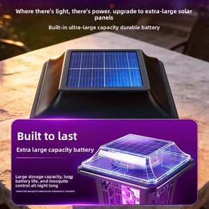 Lámpara <span class=keywords><strong>Solar</strong></span> <span class=keywords><strong>Antimosquitos</strong></span>, Impermeable, para Jardín, Patio, Césped, con Estaca para el Suelo, Lámpara Mata Mosquitos con Descarga Eléctrica para el Hogar - Product Image 4