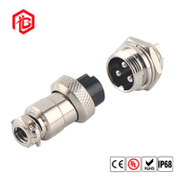Connecteur en cuivre GX-16 Aerospace 2A avec boîtier en nylon, connexion mâle/femelle pour applications FPC, PCB, alimentation, micro-ondes