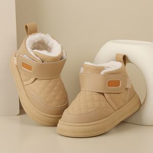 Bottes de neige pour bébé unisexe, nouvelle arrivée hiver, épaisses, à basse cheville, chaussures courtes en coton avec semelle intérieure en cuir et caoutchouc antidérapante - Product Image 6
