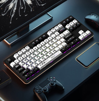 Ensemble de touches de clavier mécaniques personnalisées Anime mignonnes, 129 touches, PBT transparentes, profil Cherry, pour joueurs