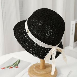 Women Pastoral Style Bucket Straw <b>Hat</b> Lace Ribbon Bowknot Spring Summer Casual Beach Sun <b>Hat</b> - Product Image 3