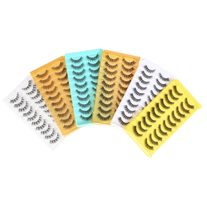 Extensions de cils en faux vison avec tige en coton plastique réutilisable, noires, en gros - Product Image 5