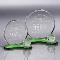Trophée de golf en cristal de qualité supérieure, vente en gros d'usine, pour décoration de bureau et cadeau d'affaires