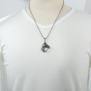 Stainless Steel Horse Pendant <b>Silver</b> Animal Themed <b>Charm</b> For Men And Women Gift Jewelry 122023 - Product Image 4