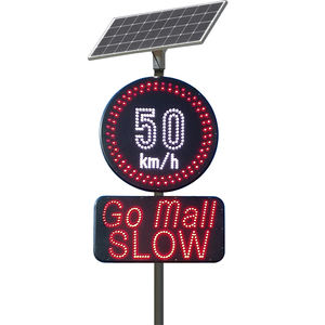 Panneau de signalisation routière pliable flexible de haute qualité alimenté par énergie solaire 8w LED radar limite de vitesse 50 <span class=keywords><strong>km</strong></span>/h - Product Image 1