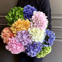 Bunga Hydrangea Besar Buatan dari Plastik Sutra Cetak 3D Eropa Berkualitas Tinggi untuk Dekorasi Rumah, Properti Fotografi, dan Hiasan Hotel