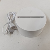 Support de lampe LED 3D tactile USB avec contrôle RGB via application, base de lampe de remplacement 7 couleurs pour chambre et bureau