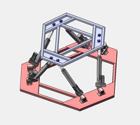 Plataforma de Movimiento DIY TMPF-6DOF de Aluminio para VR Doméstico, Actuador de Servomotor, Capacidad de 300 kg para Simuladores de Carreras/Vuelo 6DOF
