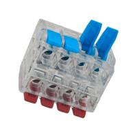 Borne de connexion à levier double niveau LT-544, 4 voies par niveau, boîtier PC pour le câblage de panneaux d'éclairage multi-circuits