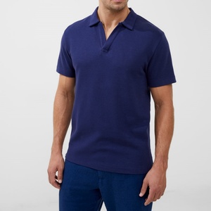 Camiseta de Golf para Hombre, Cuello en V, de Poliéster, Tejida, Estampada, de Manga Corta, Casual, Elegante, de Corte Regular, de Secado Rápido - Product Image 2