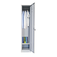 Armoire de rangement en acier pour bureau à domicile, avec serrure à code, pour vêtements d'employés, organisateur de garde-robe métallique, unité de rangement