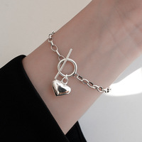 Bracelet de Couple ours pour Couple, 2 pièces, en acier inoxydable, chaîne de perles, breloque, à la mode, pour femmes