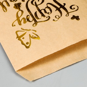 Customized Take Away Food Grade Korean Fast Food Paper Hot Dog Restaurant to Go Fried Chicken Burger Packaging Bag - Product Image 5
