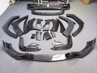 Kit carrosserie YIKU de haute qualité pour Mercedes-Benz GLS W166, style B, lèvre avant, diffuseur arrière, sourcils de roue, semi-carbone noir