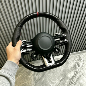 Volant de voiture personnalisé en cuir véritable de haute qualité pour Mercedes <span class=keywords><strong>AMG</strong></span> S63 S65 E53 E63 C43 C63 A35 A45 CLA35 CLA45 G63 - Product Image 2