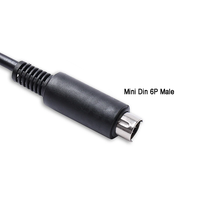 Cable de Programación PLC Serie Q de Mitsubishi, D-sub DB9 Hembra RS232 Serial a Mini Din de 6 Pines, Compatible con QC30R2