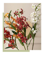 Großhandel Realistische Künstliche Gloriosa Superba Flammenlilie – Premium Seidenblume für Hochzeitskulissen und nordische Heimdekoration