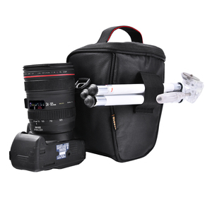 กระเป๋ากล้อง DSLR ทรงสามเหลี่ยมสีดำไนลอนกันฝนสำหรับ EOS 1300D <span class=keywords><strong>6D</strong></span> 70D ซีรีส์ซอฟท์ทราเวลเคสสำหรับถ่ายภาพ - Product Image 2