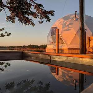 7 <span class=keywords><strong>Meter</strong></span> Geodésico Dome Tenda para 3 Pessoas Luxo Esférico Glamping Tenda para Outdoor Resort Hotel Camping Event Use B & B Família - Product Image 6