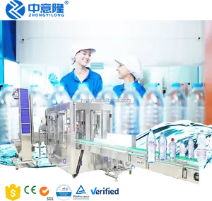 Complete Full Automatic 3 in 1 Plastic Bottle Pure Mineral Water Production Line / Water Filling Machine Beverage Production