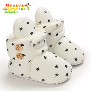 Botas de Bebé Unisex de 0 a 2 Años, con Estampado de Estrellas, de Tela de Algodón Cálida, Nueva Moda, Marca OEM, Hechas en Shanghái - Product Image 4